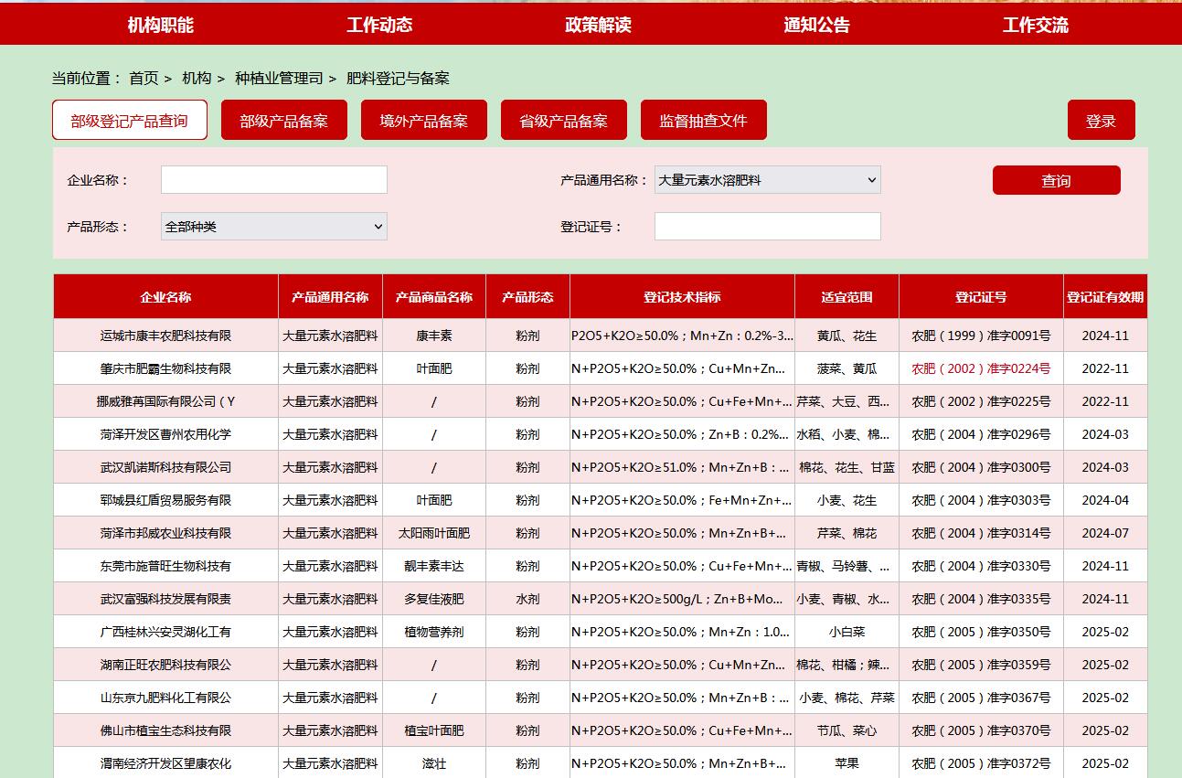 如何查询企业的肥料登记证？查登记证的几种途径(图3)